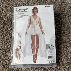 Dreamgirl White and Gold Goddess Costume Set